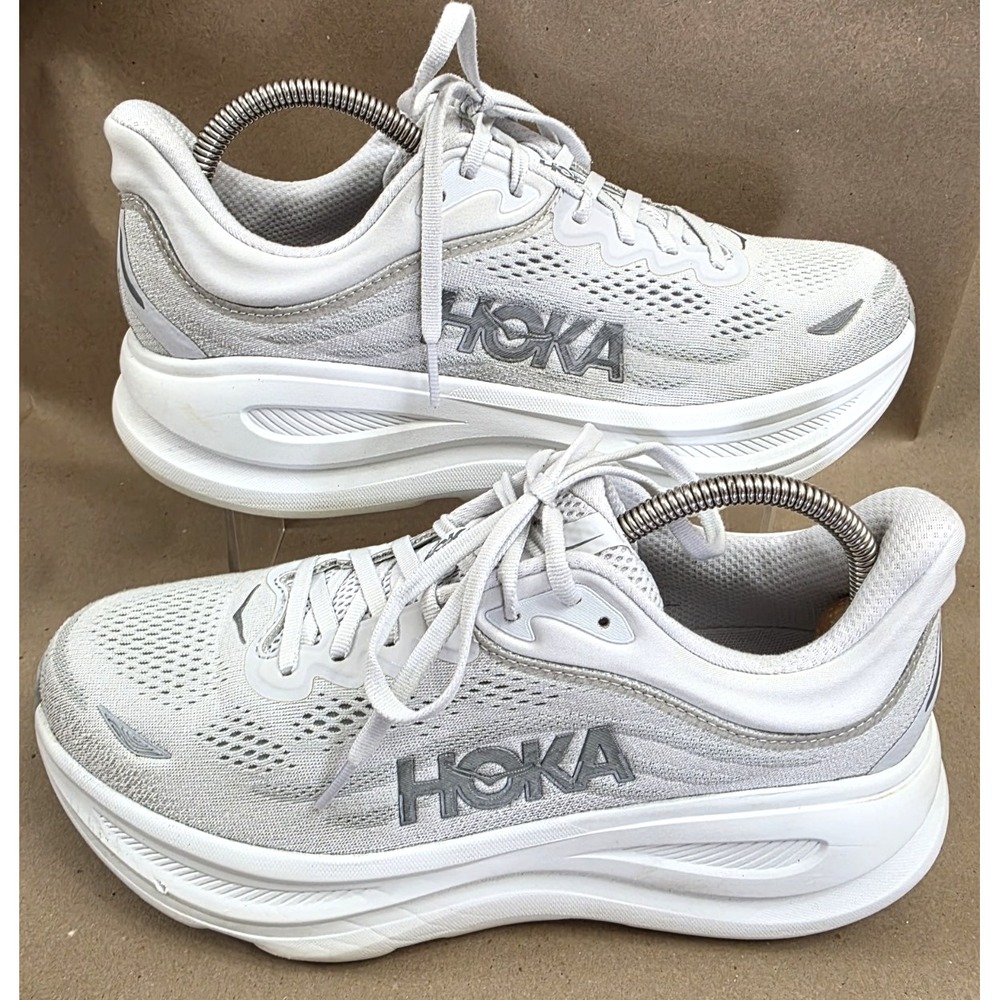 HOKA One One (Sz 10.5 B)  Bondi 9 Stardust Grey 1162012 SDSTS Shoes Women's